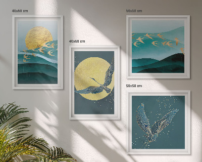 Mur de tableaux Paysages élégants avec des oiseaux
