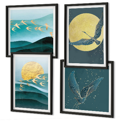 Mur de tableaux Paysages élégants avec des oiseaux