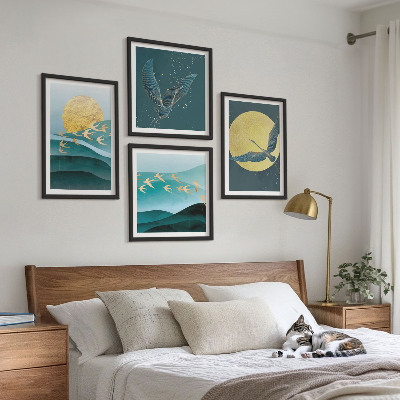 Mur de tableaux Paysages élégants avec des oiseaux
