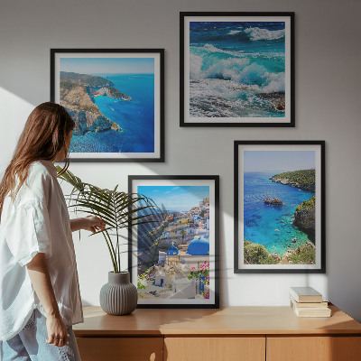 Polyptyque z cadres Vues grecques d'oia à santorin