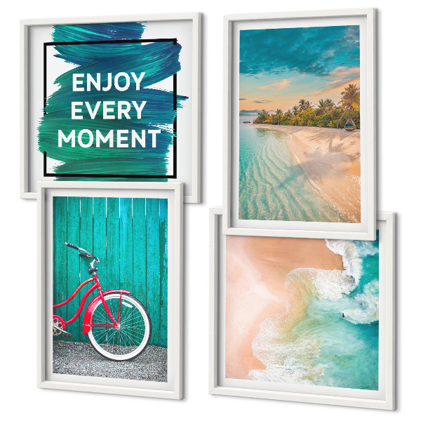 Mur de tableaux Inspiration pour les vélos et les bateaux de mer