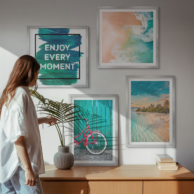 Mur de tableaux Inspiration pour les vélos et les bateaux de mer