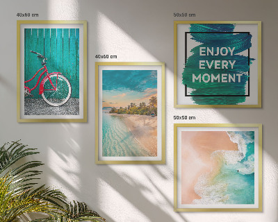 Mur de tableaux Inspiration pour les vélos et les bateaux de mer
