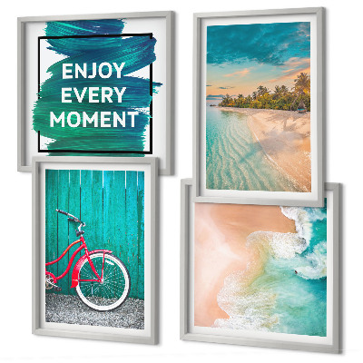 Mur de tableaux Inspiration pour les vélos et les bateaux de mer