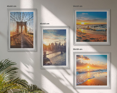 Mur de tableaux Ponts couchers de soleil ville
