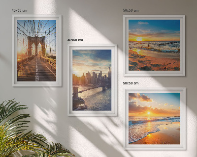 Mur de tableaux Ponts couchers de soleil ville