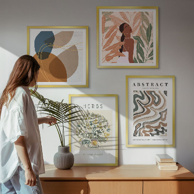 Mur de tableaux Affiches pastel à l'esthétique bohème