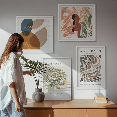 Mur de tableaux Affiches pastel à l'esthétique bohème
