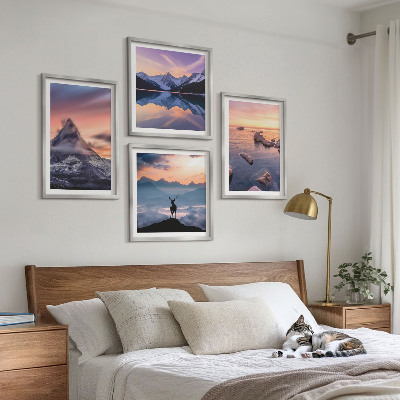 Polyptyque z cadres Paysages montagnes lacs jelen