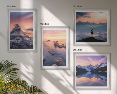 Polyptyque z cadres Paysages montagnes lacs jelen