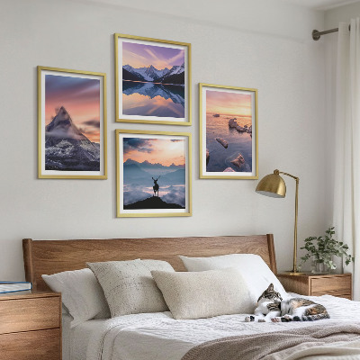 Polyptyque z cadres Paysages montagnes lacs jelen
