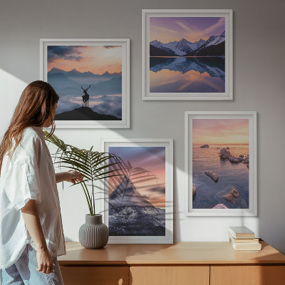 Polyptyque z cadres Paysages montagnes lacs jelen