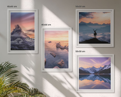Polyptyque z cadres Paysages montagnes lacs jelen