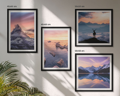 Polyptyque z cadres Paysages montagnes lacs jelen
