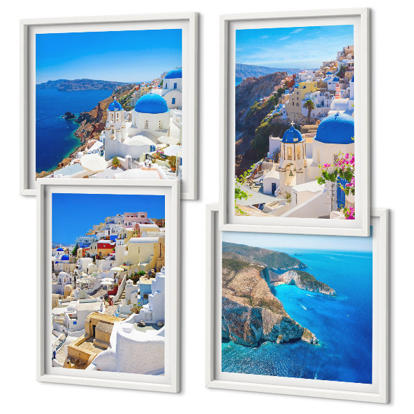 Mur de tableaux Paysage architectural d'oia, santorin, grèce