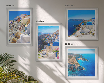 Mur de tableaux Paysage architectural d'oia, santorin, grèce