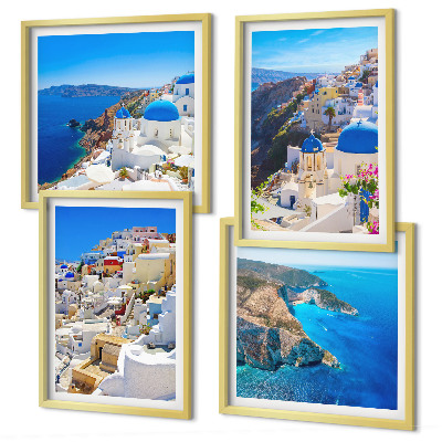 Mur de tableaux Paysage architectural d'oia, santorin, grèce