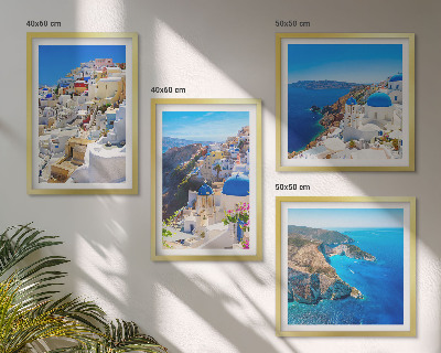 Mur de tableaux Paysage architectural d'oia, santorin, grèce