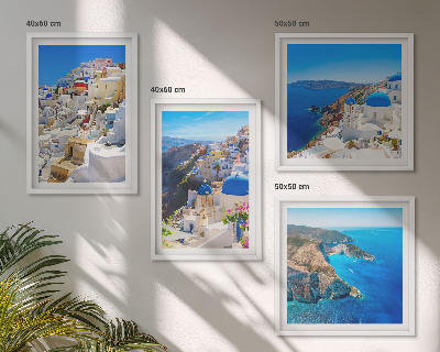 Mur de tableaux Paysage architectural d'oia, santorin, grèce