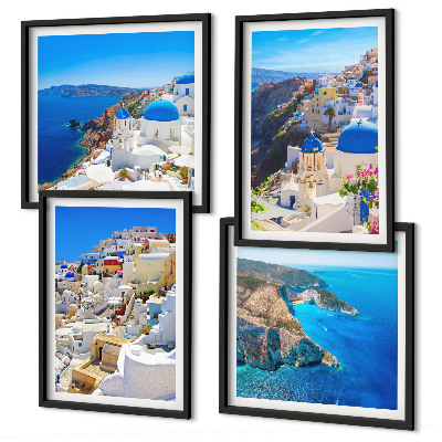 Mur de tableaux Paysage architectural d'oia, santorin, grèce