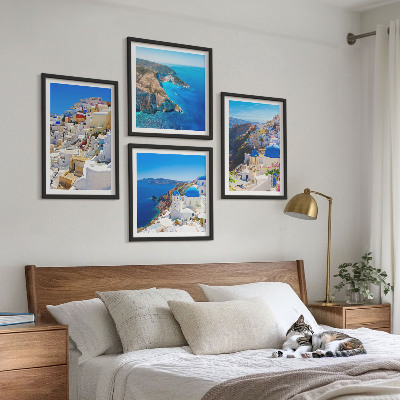 Mur de tableaux Paysage architectural d'oia, santorin, grèce