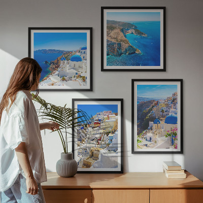 Mur de tableaux Paysage architectural d'oia, santorin, grèce