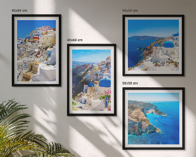 Mur de tableaux Paysage architectural d'oia, santorin, grèce