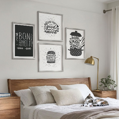 Mur de tableaux Graphiques, alimentation, slogans culinaires