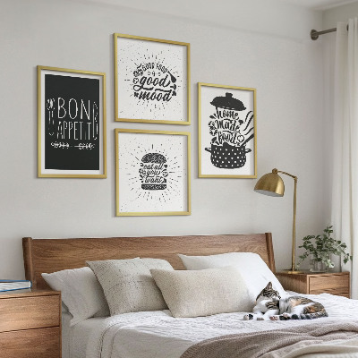 Mur de tableaux Graphiques, alimentation, slogans culinaires