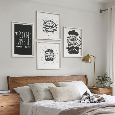 Mur de tableaux Graphiques, alimentation, slogans culinaires