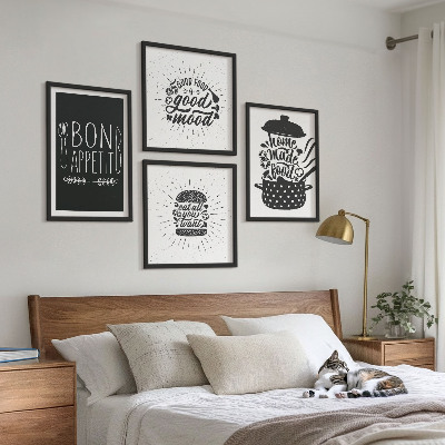 Mur de tableaux Graphiques, alimentation, slogans culinaires