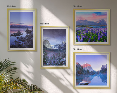 Polyptyque z cadres Paysages de montagne, eau, champ de fleurs