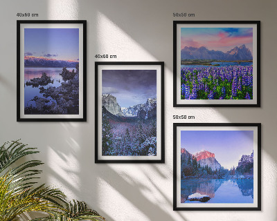 Polyptyque z cadres Paysages de montagne, eau, champ de fleurs