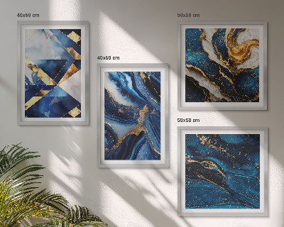 Ensemble de 4 tableaux Motifs abstraits élégants