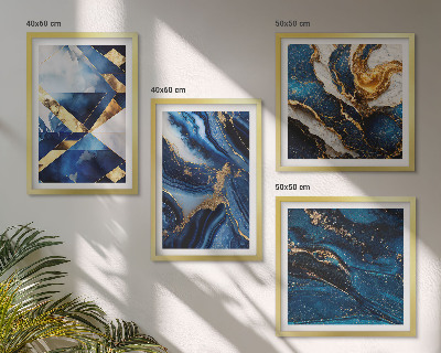 Ensemble de 4 tableaux Motifs abstraits élégants