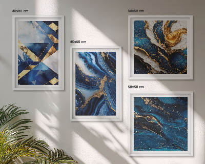 Ensemble de 4 tableaux Motifs abstraits élégants