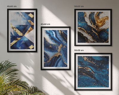 Ensemble de 4 tableaux Motifs abstraits élégants