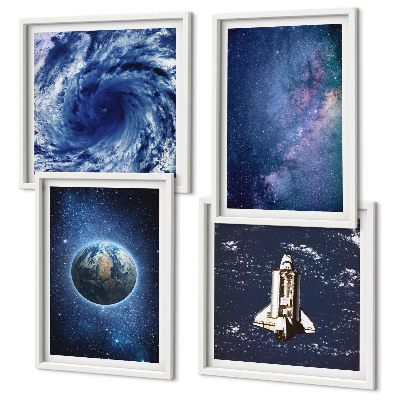 Mur de tableaux Terre, espace, tempête, galaxie