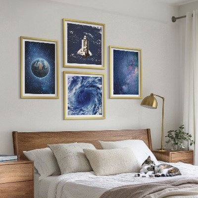 Mur de tableaux Terre, espace, tempête, galaxie