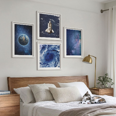 Mur de tableaux Terre, espace, tempête, galaxie