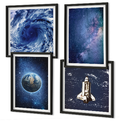 Mur de tableaux Terre, espace, tempête, galaxie