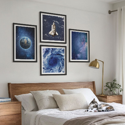 Mur de tableaux Terre, espace, tempête, galaxie