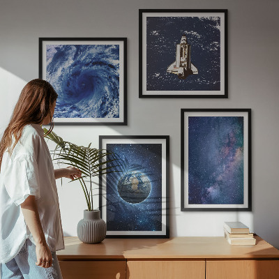 Mur de tableaux Terre, espace, tempête, galaxie