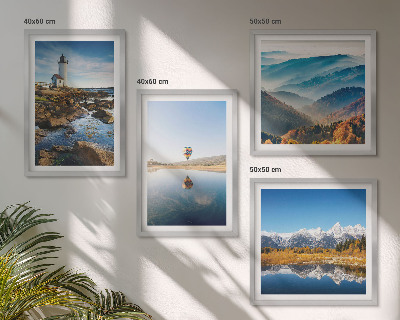Mur de tableaux Vues sur la nature, phare, montagnes
