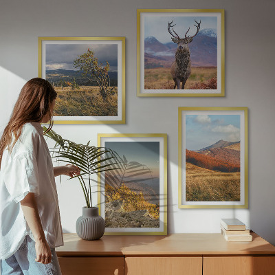 Mur de tableaux Paysages de montagne, herbe à cerfs