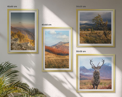 Mur de tableaux Paysages de montagne, herbe à cerfs
