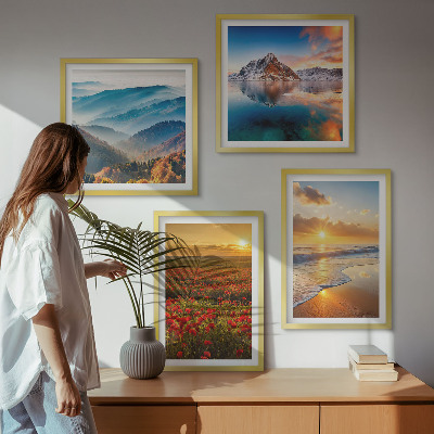 Polyptyque z cadres Paysages de montagnes et de mers dans l'ouest