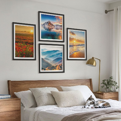Polyptyque z cadres Paysages de montagnes et de mers dans l'ouest