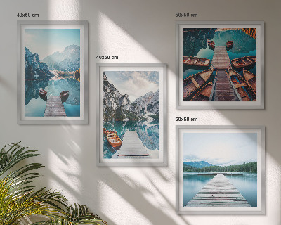 Mur de tableaux Pontons en bois du lac