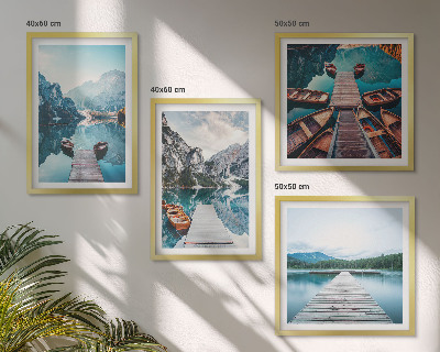 Mur de tableaux Pontons en bois du lac